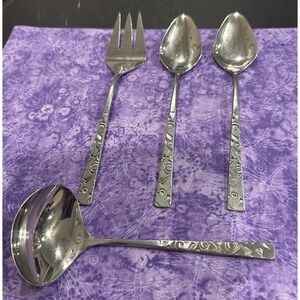 Navaho Rogers Bros. 1847 Hostess Set Ladle Fork Stainless Steel Set Of 4 Vintage